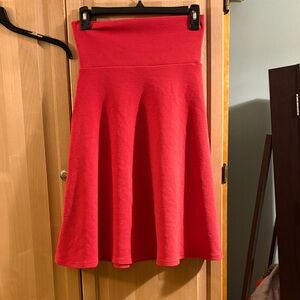 LuLaRoe Vibrant Red Azure Skirt